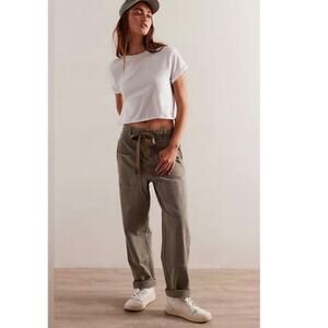 NWT FREE PEOPLE We The Free Hayden Carpenter Pull-On Pants $148 MEDIUM Army